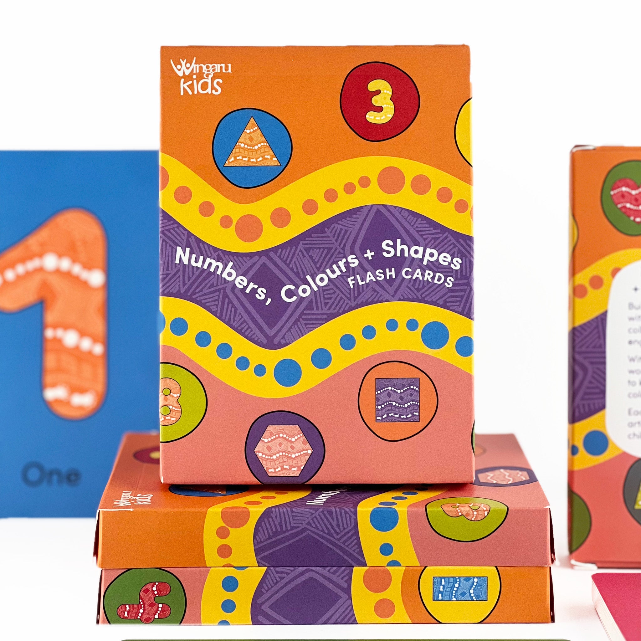 Numbers, Colours  + Shapes Flash Cards